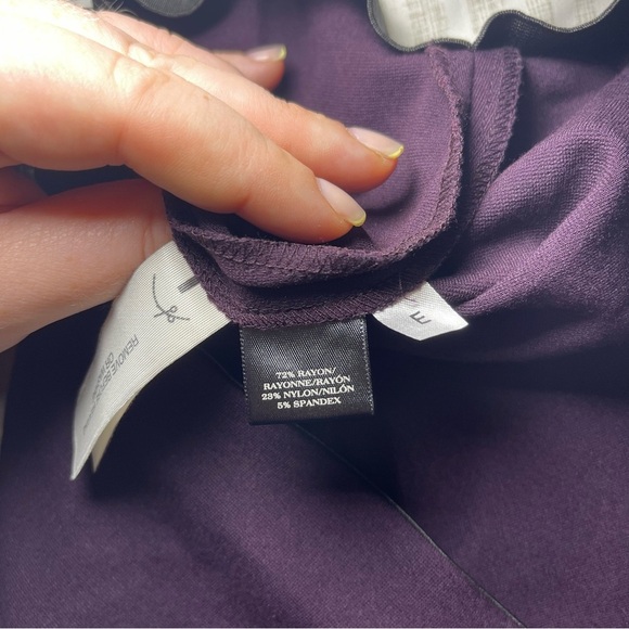 Ann Taylor Women’s Purple Ruffle Hem High-Low Skirt US 12 Career Chic Office - Picture 7 of 9